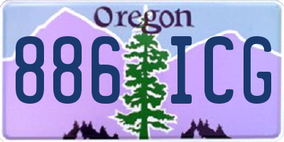 OR license plate 886ICG