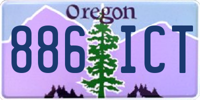 OR license plate 886ICT