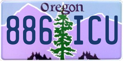 OR license plate 886ICU