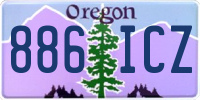 OR license plate 886ICZ
