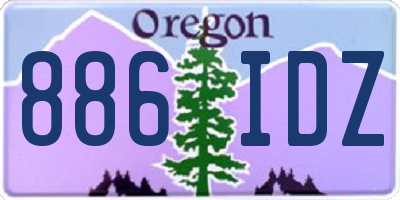 OR license plate 886IDZ