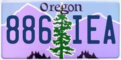 OR license plate 886IEA