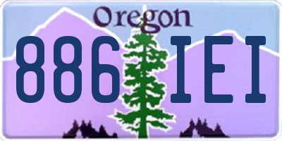 OR license plate 886IEI