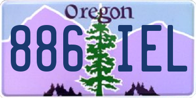OR license plate 886IEL
