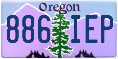 OR license plate 886IEP
