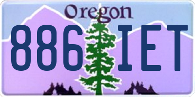OR license plate 886IET