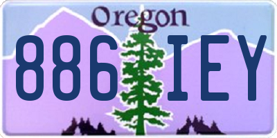 OR license plate 886IEY