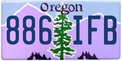 OR license plate 886IFB