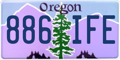 OR license plate 886IFE