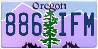 OR license plate 886IFM