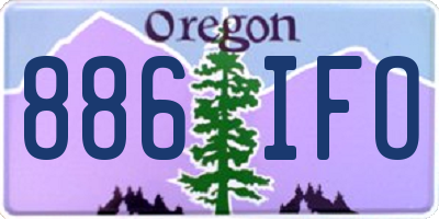OR license plate 886IFO