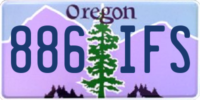 OR license plate 886IFS