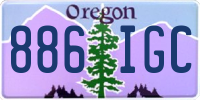 OR license plate 886IGC