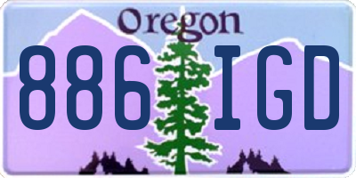 OR license plate 886IGD
