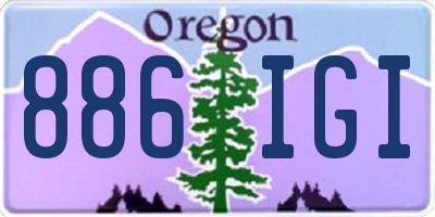 OR license plate 886IGI