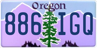 OR license plate 886IGQ