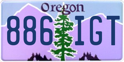OR license plate 886IGT