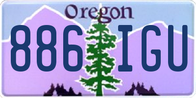 OR license plate 886IGU