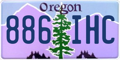 OR license plate 886IHC