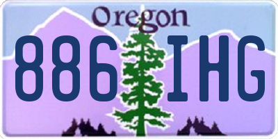 OR license plate 886IHG