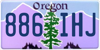 OR license plate 886IHJ