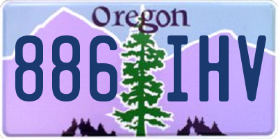 OR license plate 886IHV