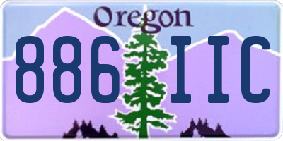 OR license plate 886IIC