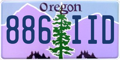 OR license plate 886IID
