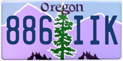 OR license plate 886IIK