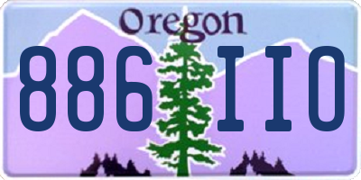 OR license plate 886IIO