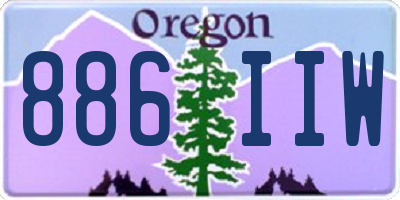 OR license plate 886IIW