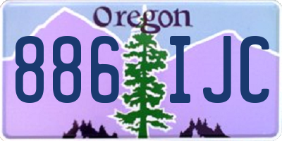 OR license plate 886IJC