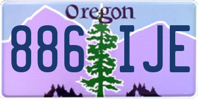 OR license plate 886IJE