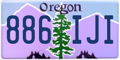 OR license plate 886IJI