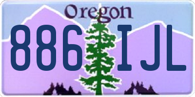 OR license plate 886IJL