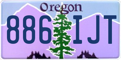 OR license plate 886IJT
