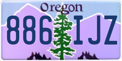OR license plate 886IJZ