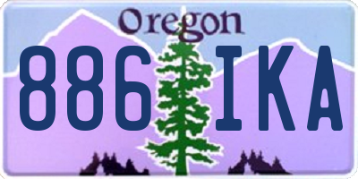 OR license plate 886IKA