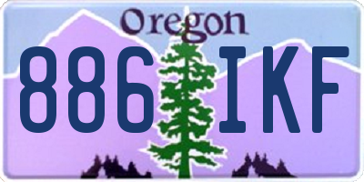 OR license plate 886IKF
