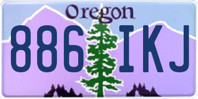 OR license plate 886IKJ