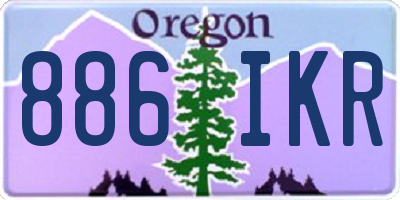 OR license plate 886IKR