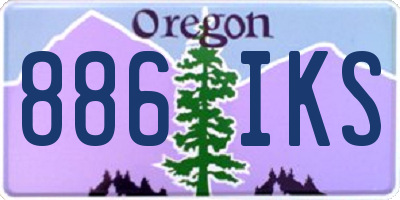 OR license plate 886IKS