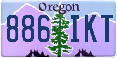 OR license plate 886IKT