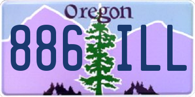 OR license plate 886ILL