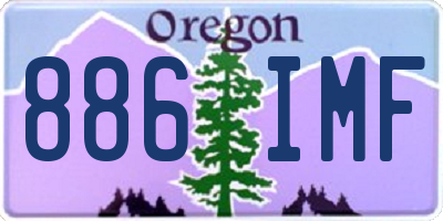 OR license plate 886IMF