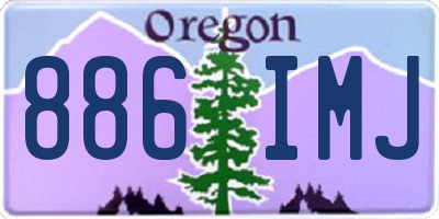 OR license plate 886IMJ