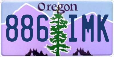 OR license plate 886IMK