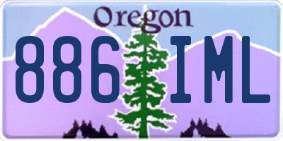 OR license plate 886IML
