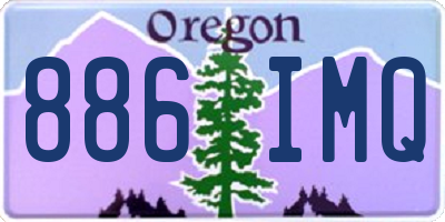 OR license plate 886IMQ