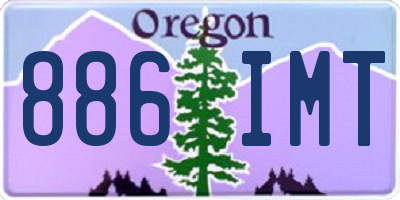 OR license plate 886IMT